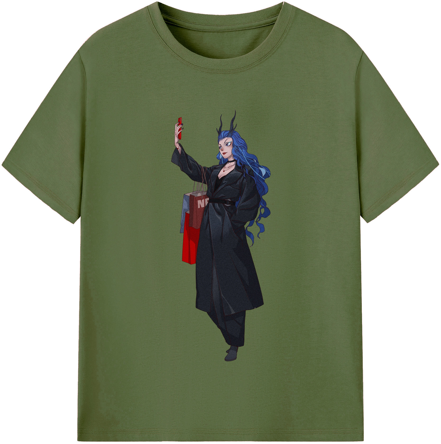 （画像用） Ne Zha 2 ナタ 魔童の大暴れ 綿100％半袖Tシャツ（フロントプリント）